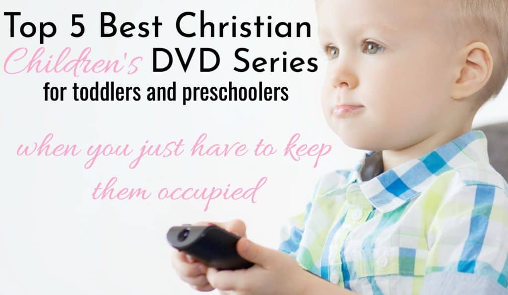 toddler or preschooler boy watching the top 5 best christian children's dvd series