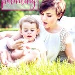 cute toddler girl and mom sitting on grass gentle parenting