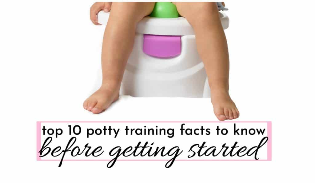 little boy sitting on the potty with potty training facts before getting started
