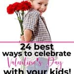 cute boy holding flowers for his mom the best ways to celebrate valentine's day with kids
